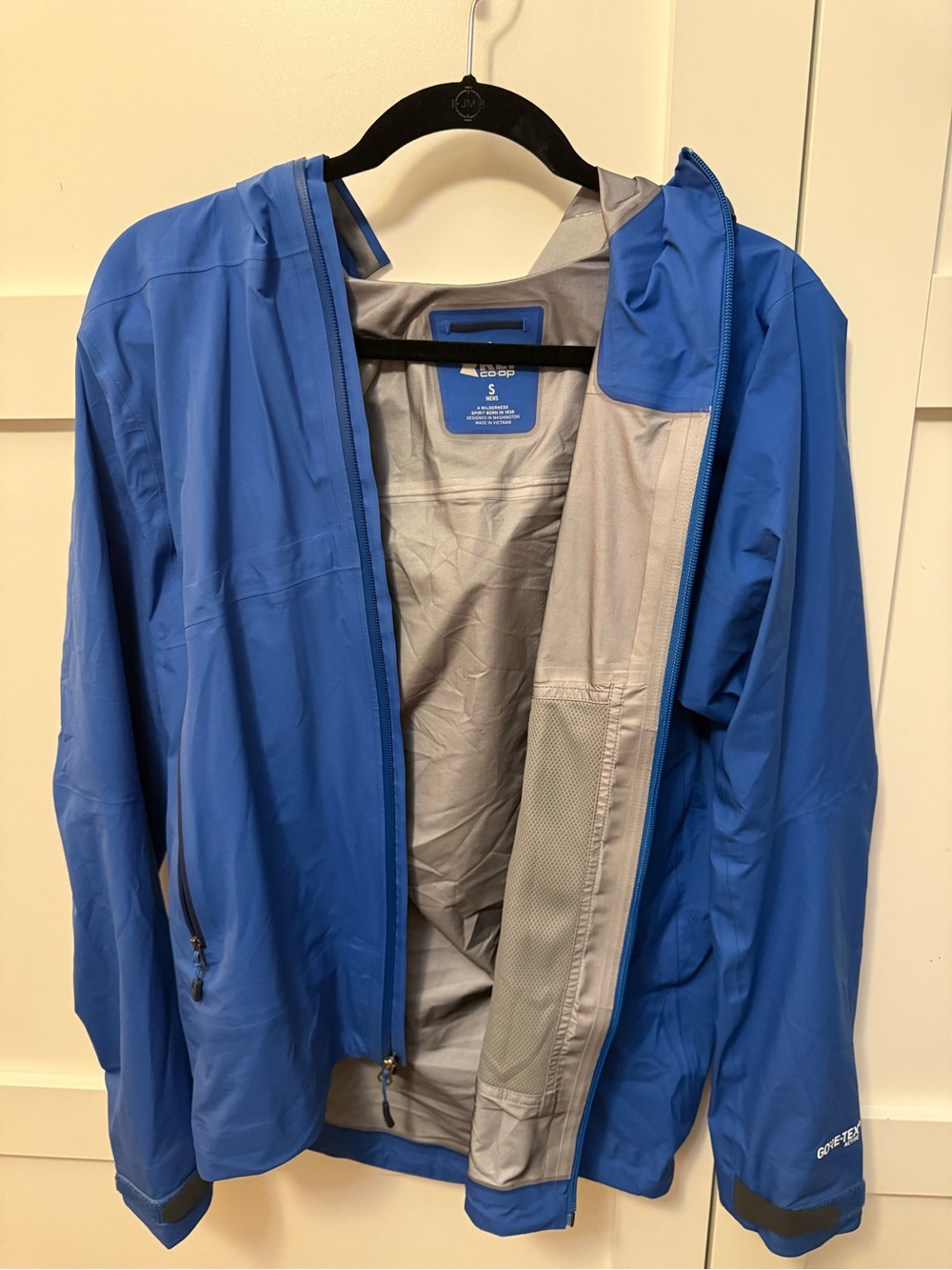 REI Blue Gore Tex Waterproof Hooded Jacket - Coop (Men) S